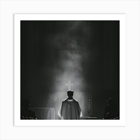 Priest In The Dark Art Print