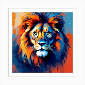 Lion Painting Art Print