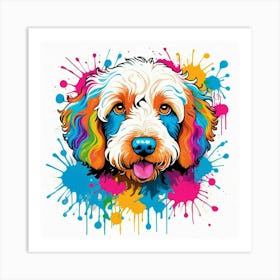 Graffiti Golden Doodle 1 Art Print