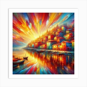 Sunset In The City Art Print