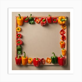 Frame Of Peppers 5 Art Print