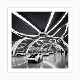 Futuristic Metro Station Art Print