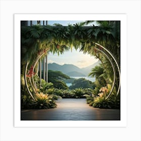 Illuminate The Scene With A Picturesque Modern Tropical Frame Blooming With An Array Of Vividly Hue (4) Art Print