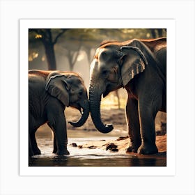 Elephants, Elephants Art print Art Print