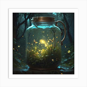 Jar Of Fireflies 1 Art Print