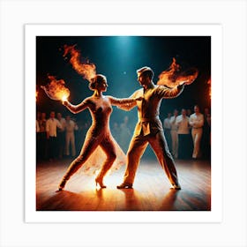 Flames Of Love Art Print