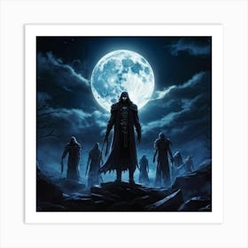 The Rising Undead In The Full Moon (25) Art Print