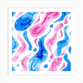 Watercolor Seamless Pattern 1 Art Print