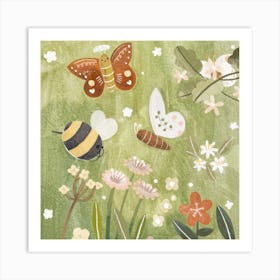 Insects Square Art Print