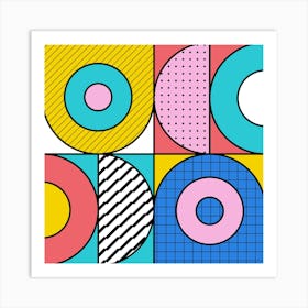 Memphis Futura Pattern 02 Art Print