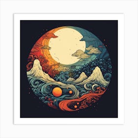 Moon In The Sky Art Print