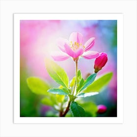 Pink Flower In Spring Art Print