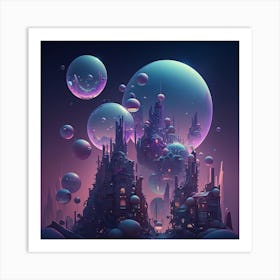 City Of Bubbles Art Print