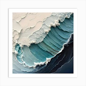 Abstract Wave Painting 5 Art Print