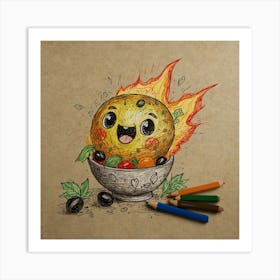 Flaming Orange Art Print