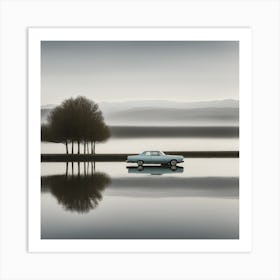 Car In Water 1 Art Print