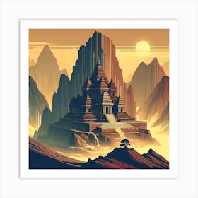 Mountain Temple 1 Art Print