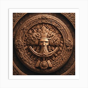 Aztec Mask 1 Art Print