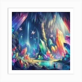 Crystal Cave paintings art print 3 Art Print