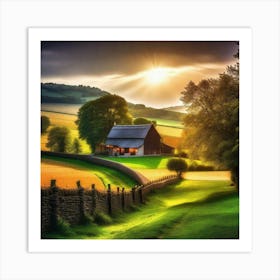 Sunset In The Countryside 21 Art Print