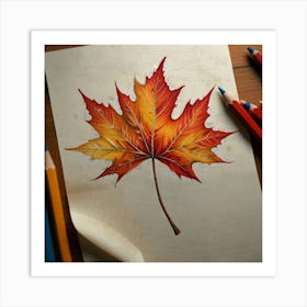 Autumn Leaf Art Print