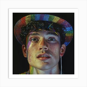 'The Rainbow Hat' Art Print