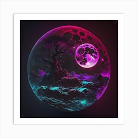 Island Moonrise Art Print