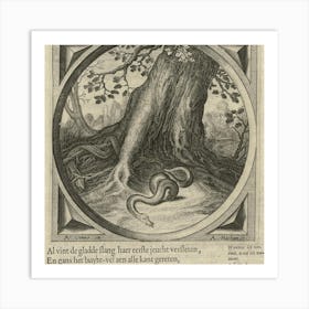 Snake Under A Tree Art Print