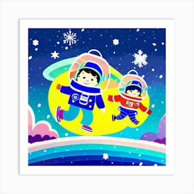 Children In Space Art Print