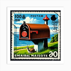 Postage Stamp Printed In Samoa Art Print