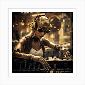 Dj Girl Art Print