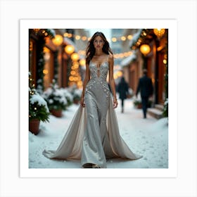 Woman In A Wedding Dress 4 Art Print