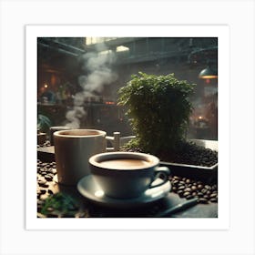 Coffee In A Coffee Shop Art Print