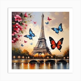 Butterflies In Paris 22 Art Print