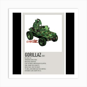 Gorillaz - Gorillaz, 2001 Art Print