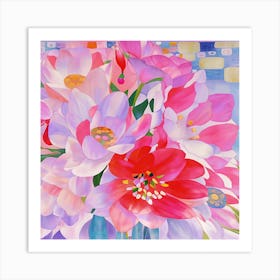 Pastel Petals and Patterns Art Print