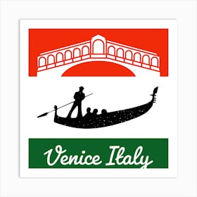 Venice Italy Flag Art Print