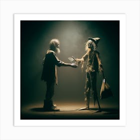 Scarecrow And A Man Art Print