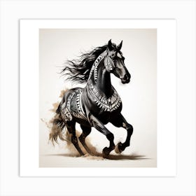 Tribal Horse 1 Art Print