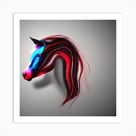 Abstract Horse Head Art Print