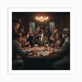 Mafia Boss, Money, Table Art Print