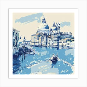 A Venice With Grand Canal Hand Drawn Sketch Illu 1720474740 4 Art Print