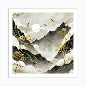 Leonardo Anime Xl An Elegant Abstract Natureinspired Artwork F 0 Art Print