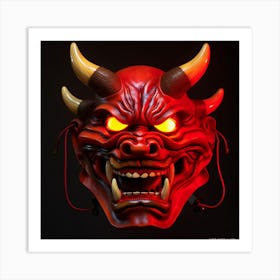 Demon Mask 3 Art Print