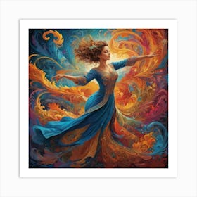 Fire Dancer 1 Art Print