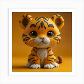 Cute Tiger Baby Cub Art Print