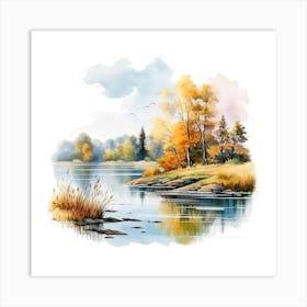 Autumn Landscape Painting Art Print