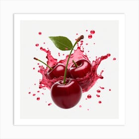 Cherry Splash 2 Art Print