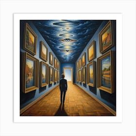 Hallway Of Paintings Art Print