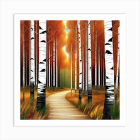 Birch Trees 27 Art Print